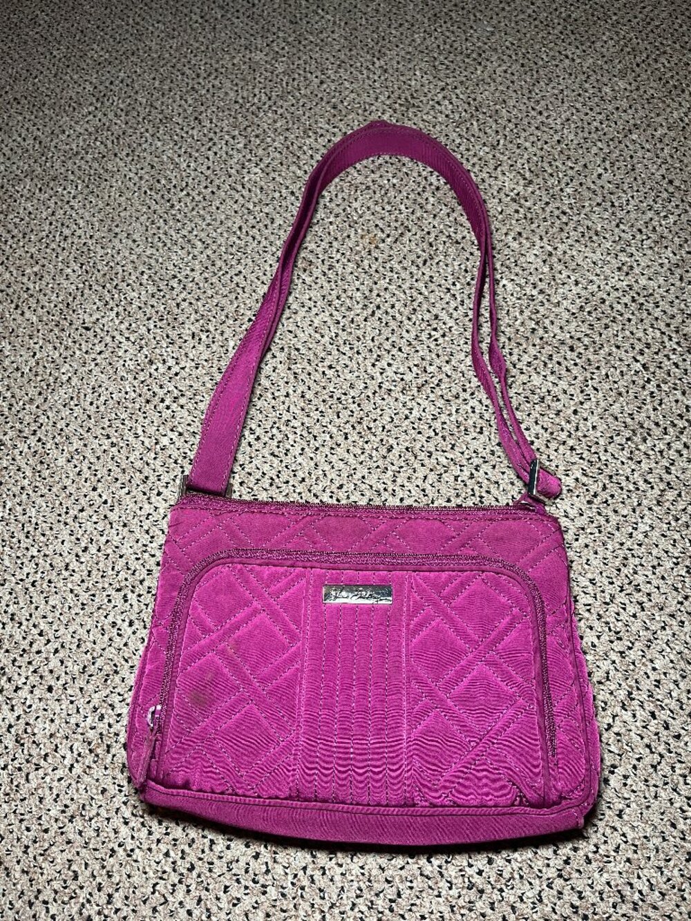 Vera Bradley Quilted Microfiber Little Hipster Purple Preowned